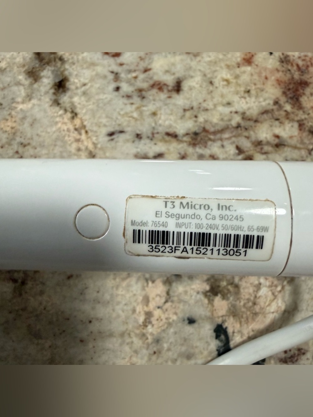 T3 1 Inch Micro Curling Iron White and Rose Gold - Picture 5 of 13